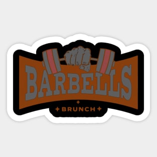 barbells, fitness work Sticker